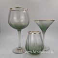 custom spraying colored gin glass cup set